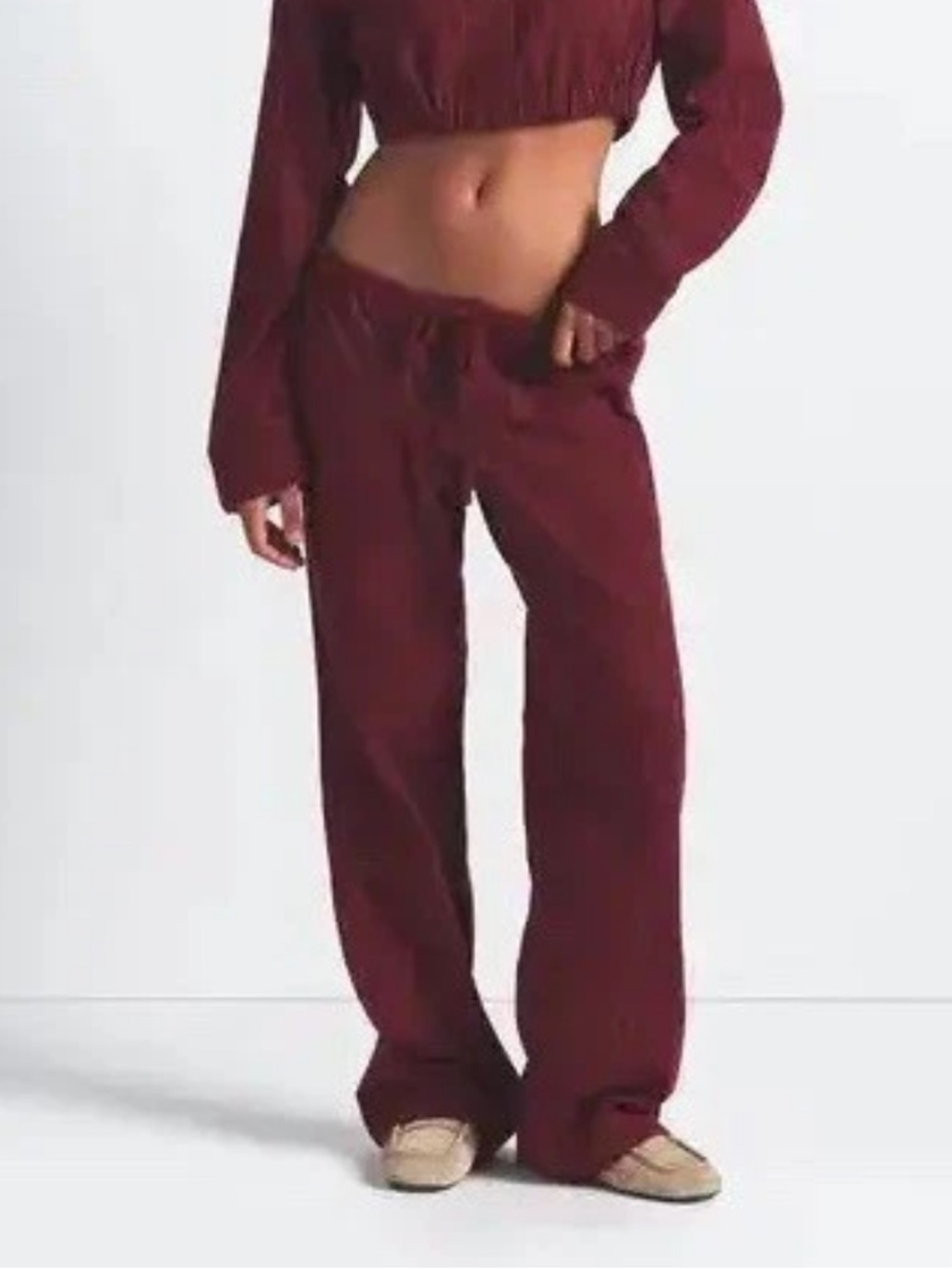 Skims‎ Flannel Pants Merlot Stripes